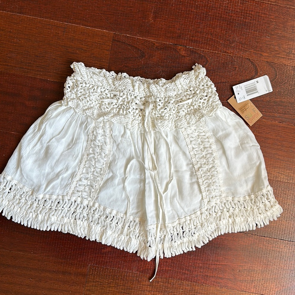 Surf Gypsy Crochet Mini Skirt Size M